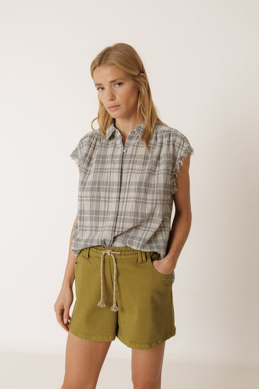 FRAYED COTTON SHIRT 2