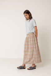 COTTON PLAID SKIRT