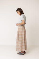 COTTON PLAID SKIRT