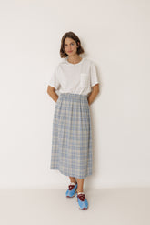 COTTON PLAID SKIRT