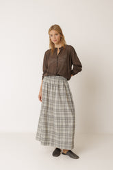 COTTON PLAID SKIRT