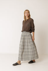 COTTON PLAID SKIRT