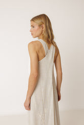 NATURAL EMBROIDERED DRESS