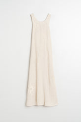 NATURAL EMBROIDERED DRESS
