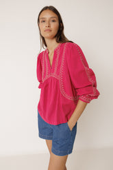 ETHNIC-EMBROIDERY BLOUSE