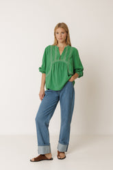 ETHNIC-EMBROIDERY BLOUSE