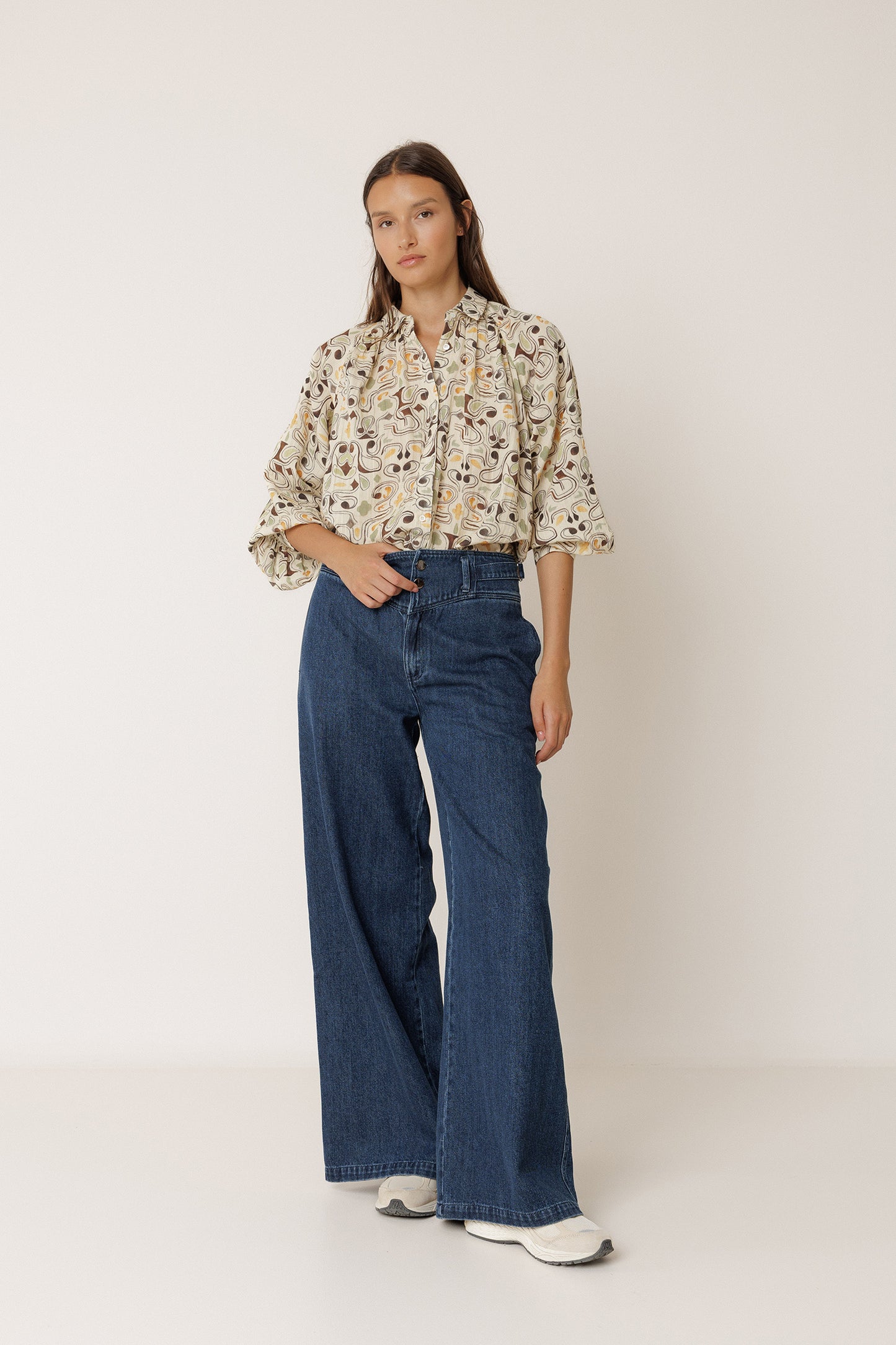 DOUBLE-GAUZE PRINTED SHIRT