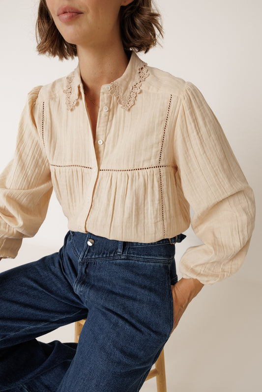 CROCHET-NECK SHIRT 2