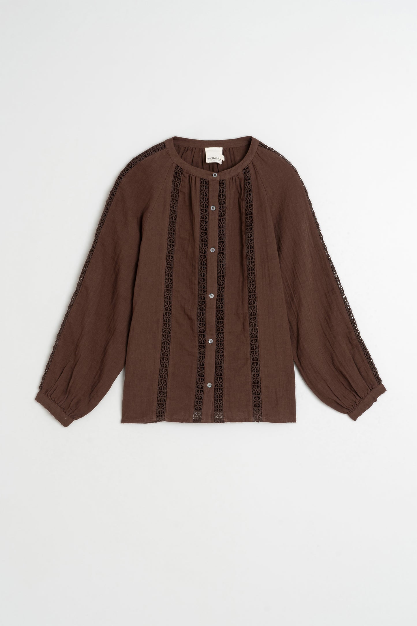 DOUBLE-GAUZE LACE SHIRT