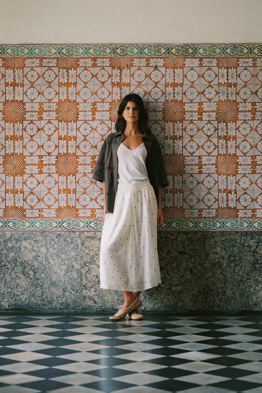 FLORAL EMBROIDERED SKIRT 3