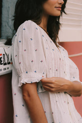 ROMANTIC FLORAL EMBROIDERED SHIRT