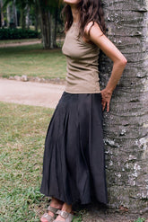 COTTON SILK GODETS SKIRT