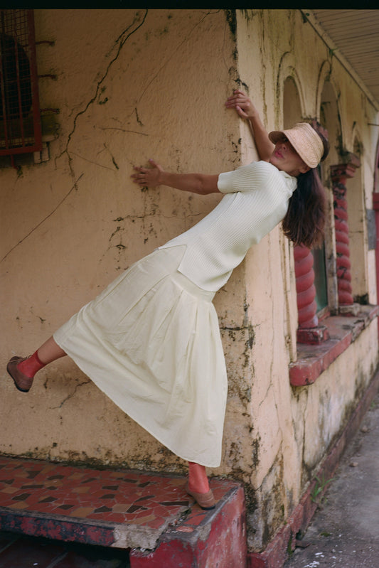 COTTON SILK GODETS SKIRT 1