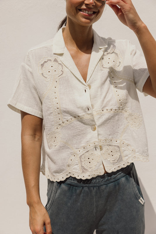 EYELET EMBROIDERED SHIRT 2