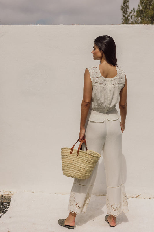 LACE-TRIMMED CROCHET SHIRT 3
