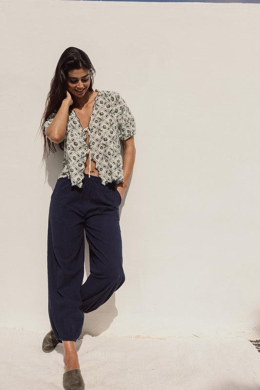 VINTAGE PRINT SHIRT WITH TIES 3