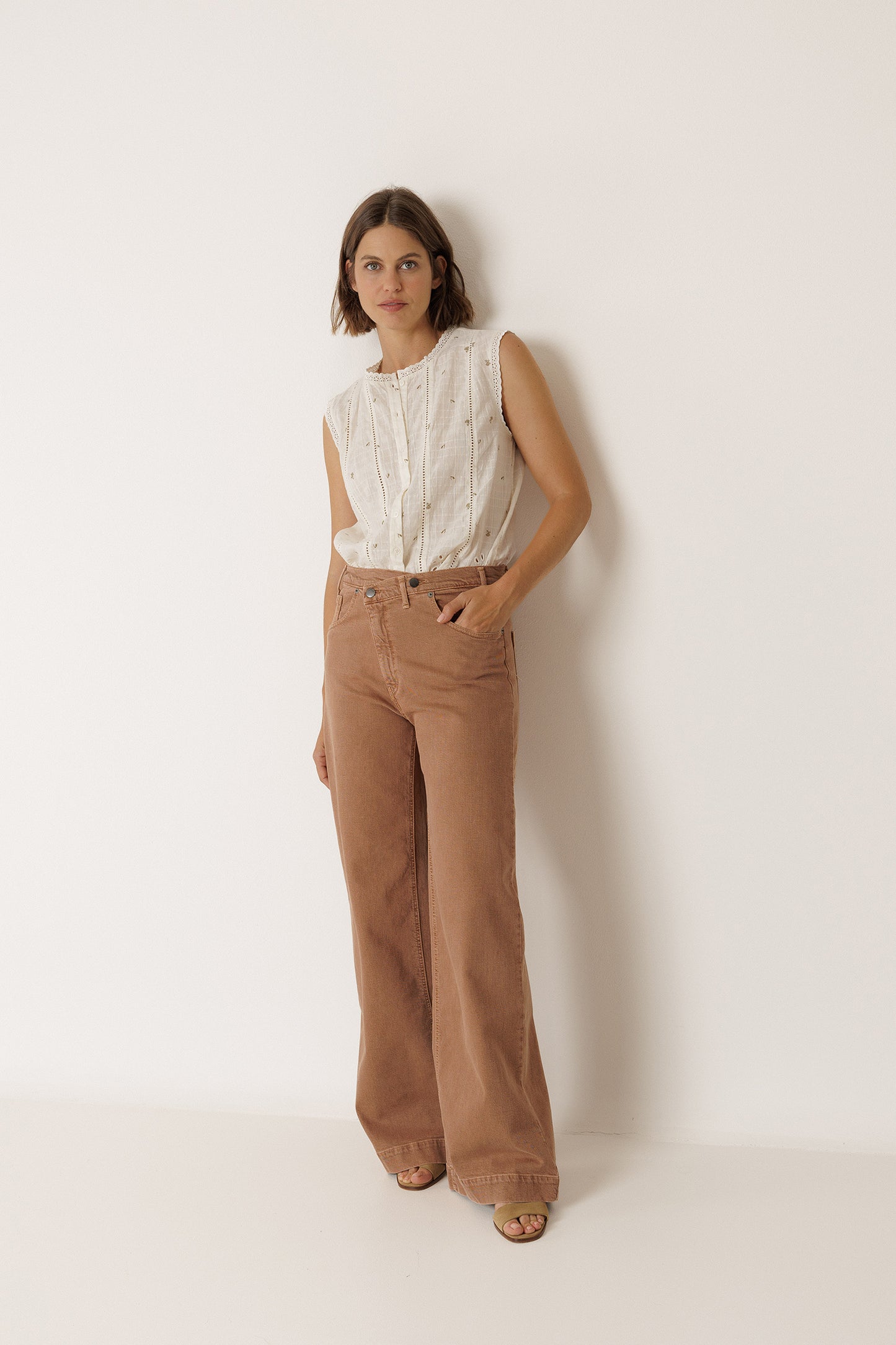 CROSSED-WAISTBAND PANT