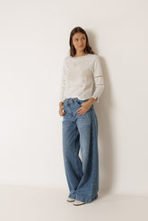 CROSSED-WAISTBAND PANT