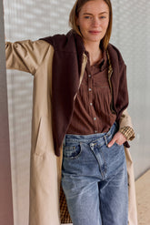 CROSSED-WAISTBAND PANT