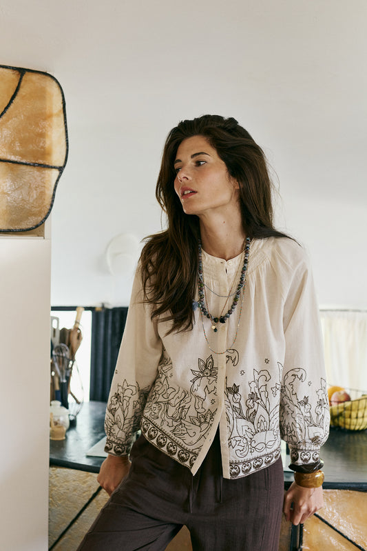 FLORAL HEM BLOUSE 1