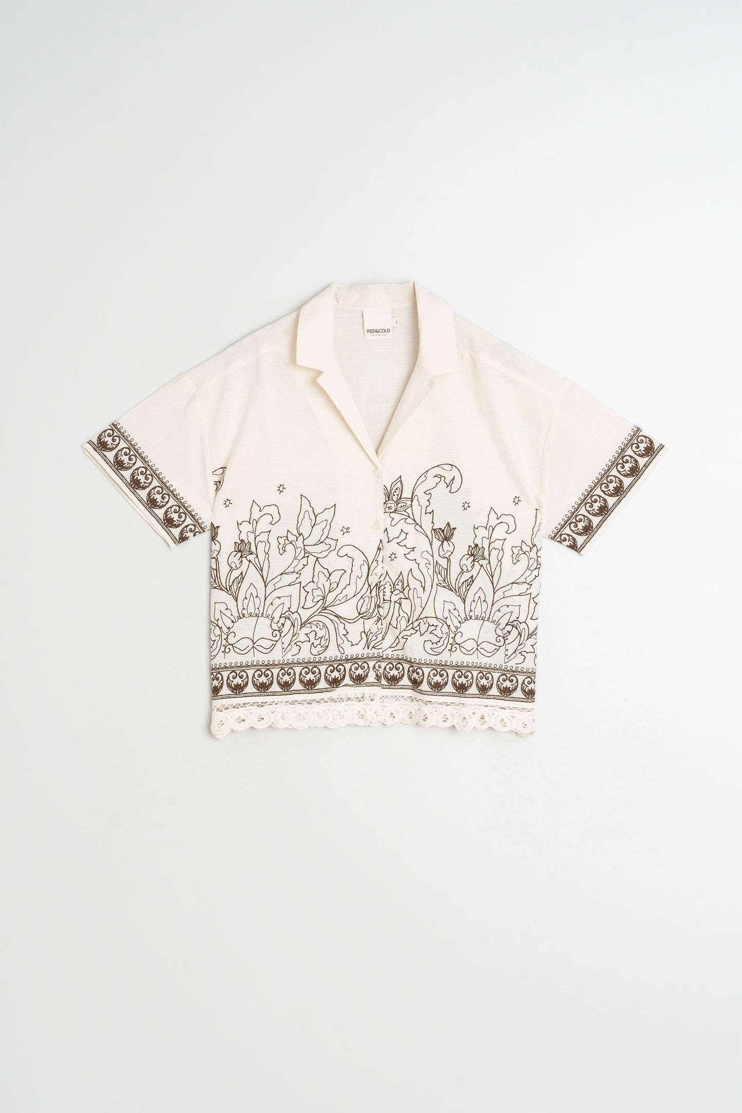 SHIRT WITH CONTRAST EMBROIDERY