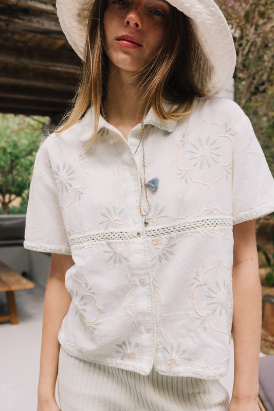 FLORAL EMBROIDERED SHIRT 1