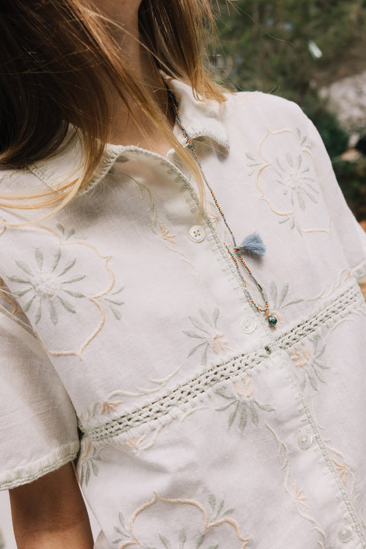 FLORAL EMBROIDERED SHIRT 5
