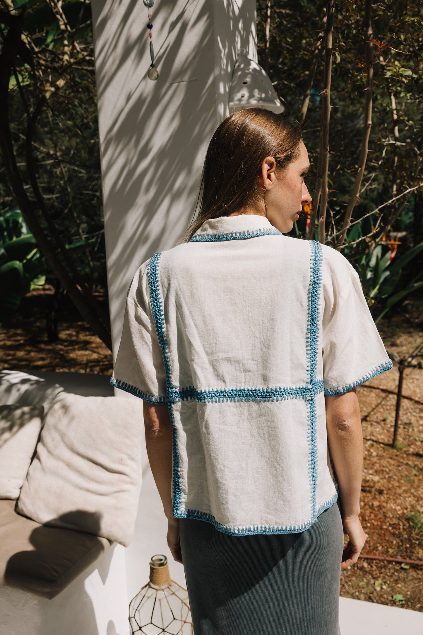 FLORAL EMBROIDERED SHIRT