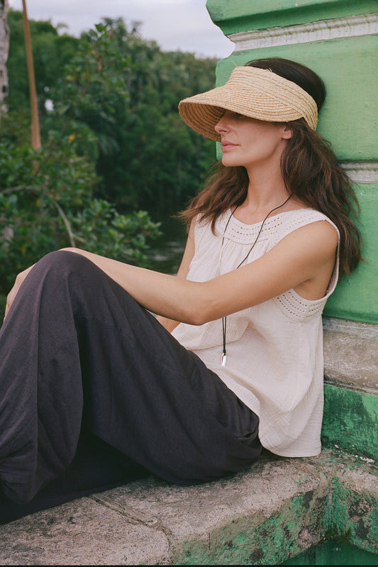 DOUBLE gauze CROCHET TOP 1