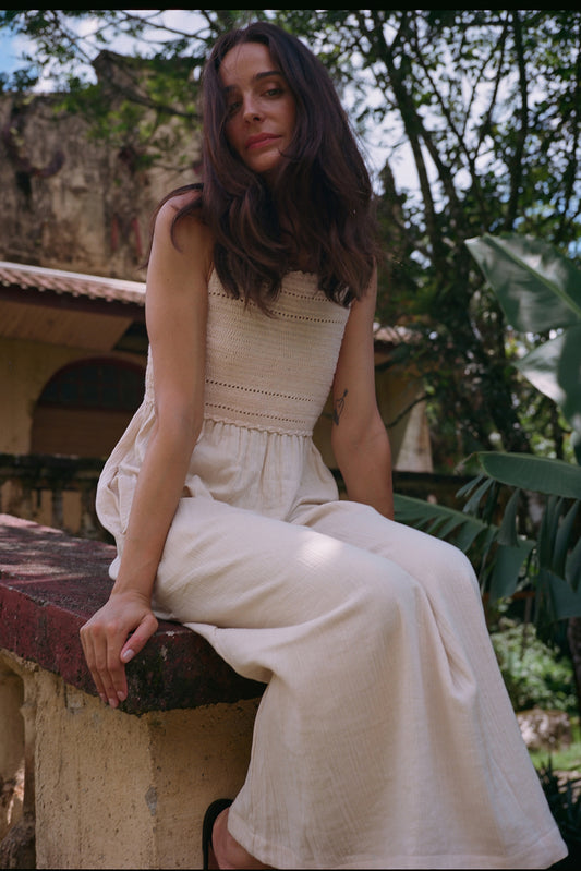 DOUBLE gauze CROCHET DRESS 2