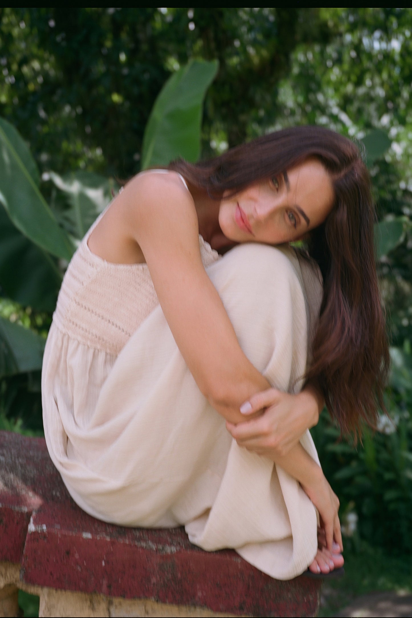 DOUBLE gauze CROCHET DRESS