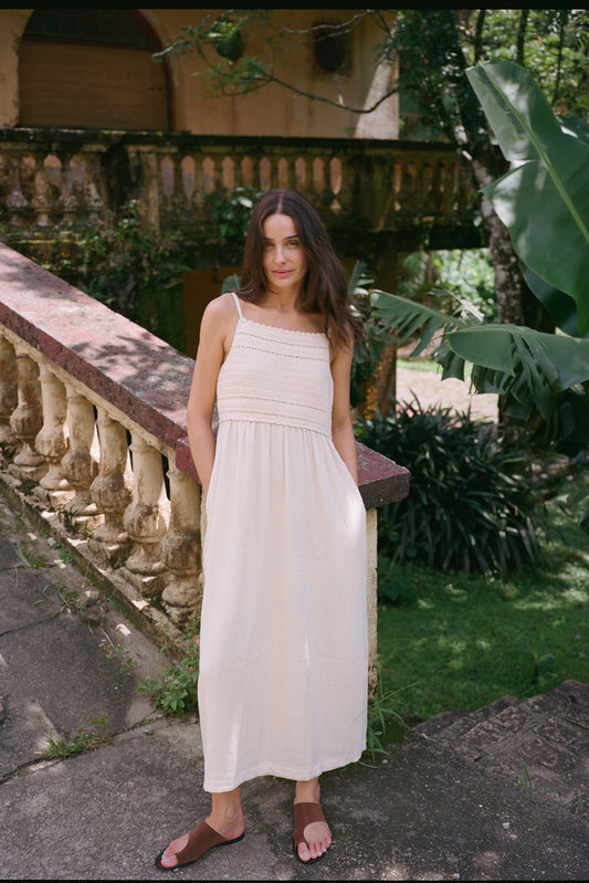 DOUBLE gauze CROCHET DRESS 4