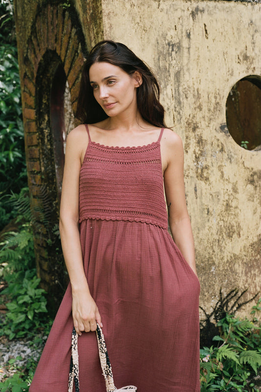 DOUBLE gauze CROCHET DRESS 4