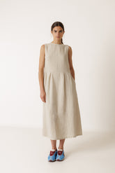 LINEN MULTIPOSITION DRESS
