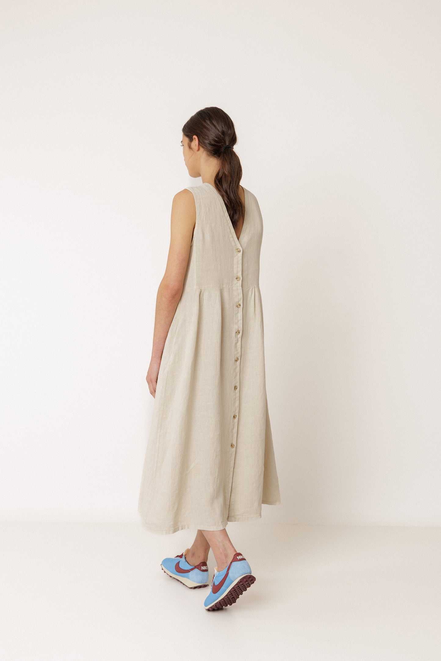LINEN MULTIPOSITION DRESS