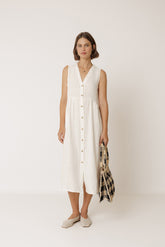 LINEN MULTIPOSITION DRESS