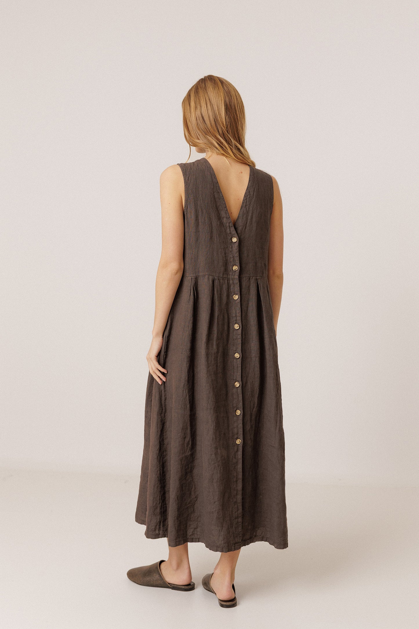 LINEN MULTIPOSITION DRESS