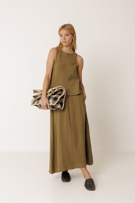 LONG LINEN SKIRT 1