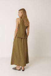 LONG LINEN SKIRT