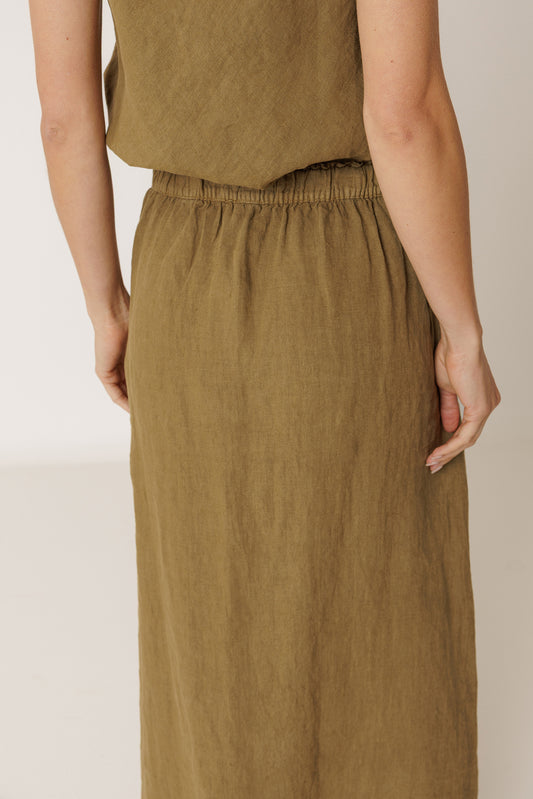 LONG LINEN SKIRT 5