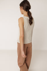 SHORT LINEN TOP