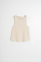 SHORT LINEN TOP