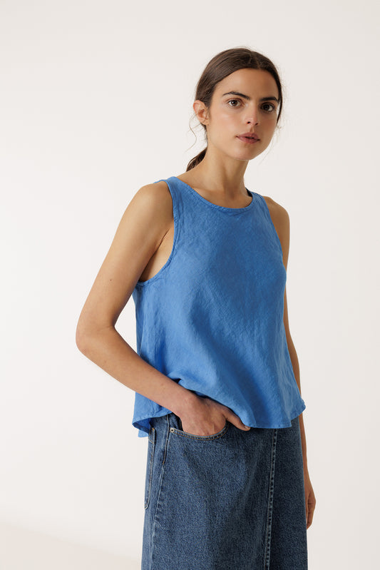 SHORT LINEN TOP 1