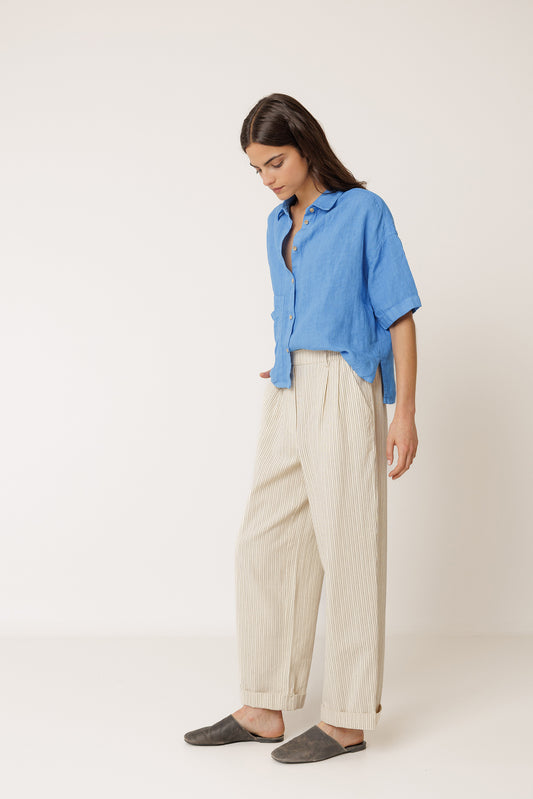 CROP LINEN SHIRT 2