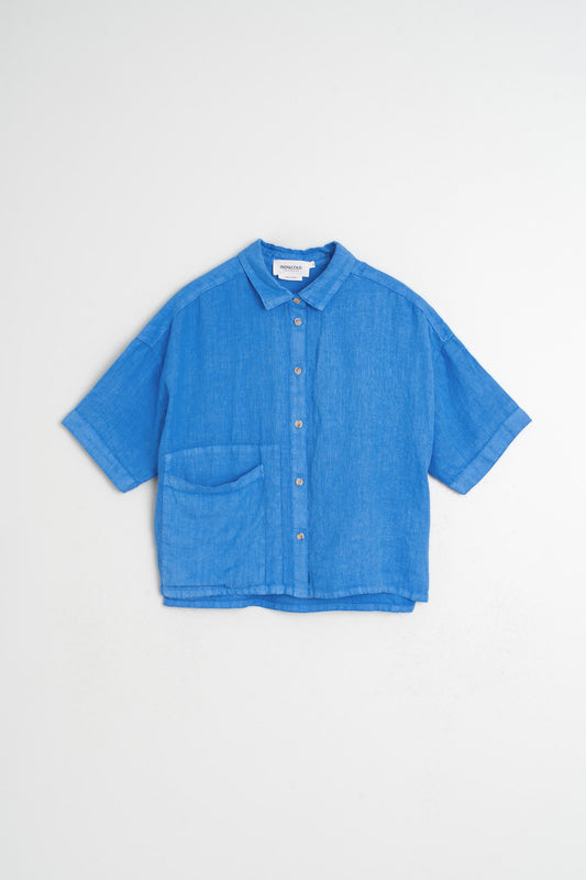 CROP LINEN SHIRT 4