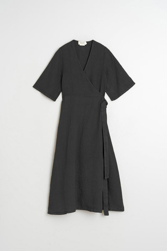 CROSSOVER LINEN DRESS 2