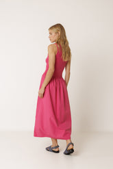 COMBINATION POPLIN DRESS