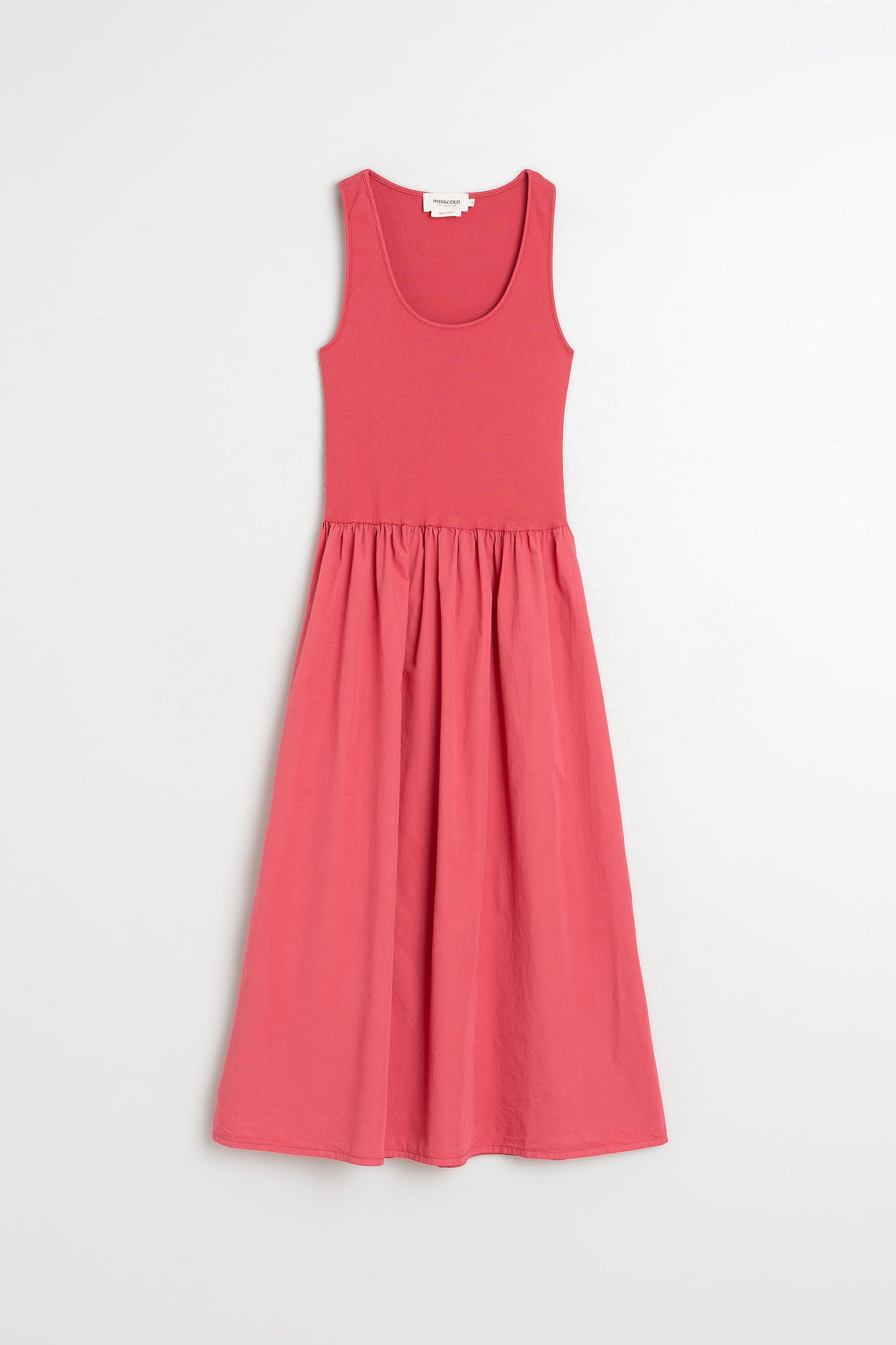 COMBINATION POPLIN DRESS