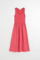 COMBINATION POPLIN DRESS