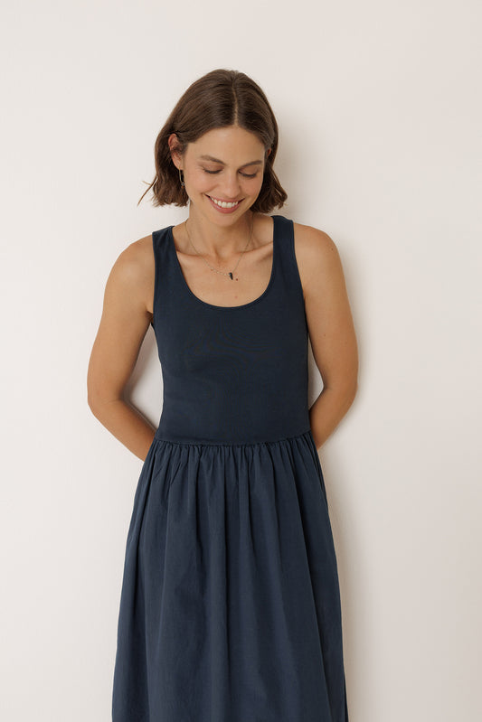 COMBINATION POPLIN DRESS 1